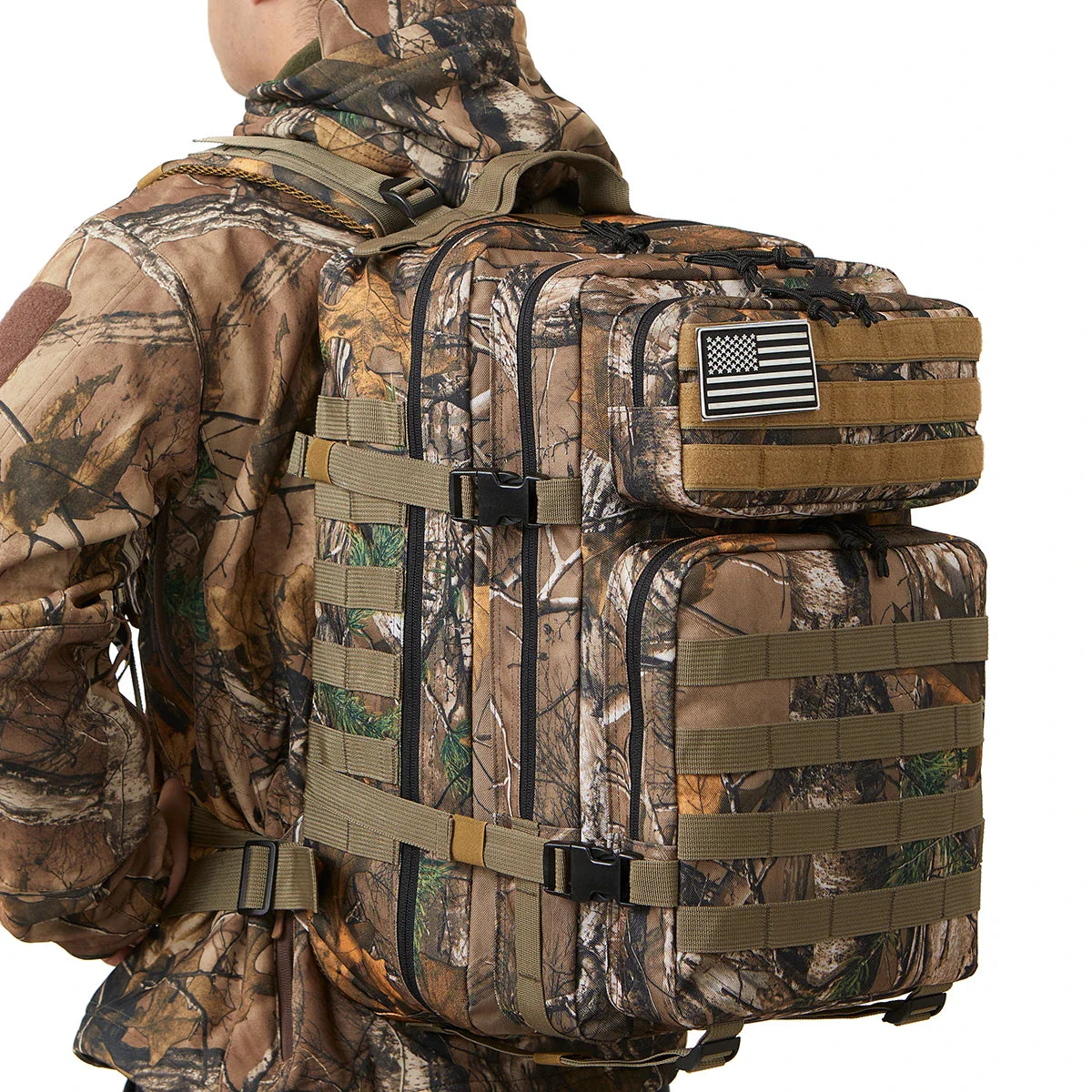 45L (2,746 cu in) Tactical Backpack — 3-Day Outdoor Hiking Camping Trekking Gym Bag for Men & Women