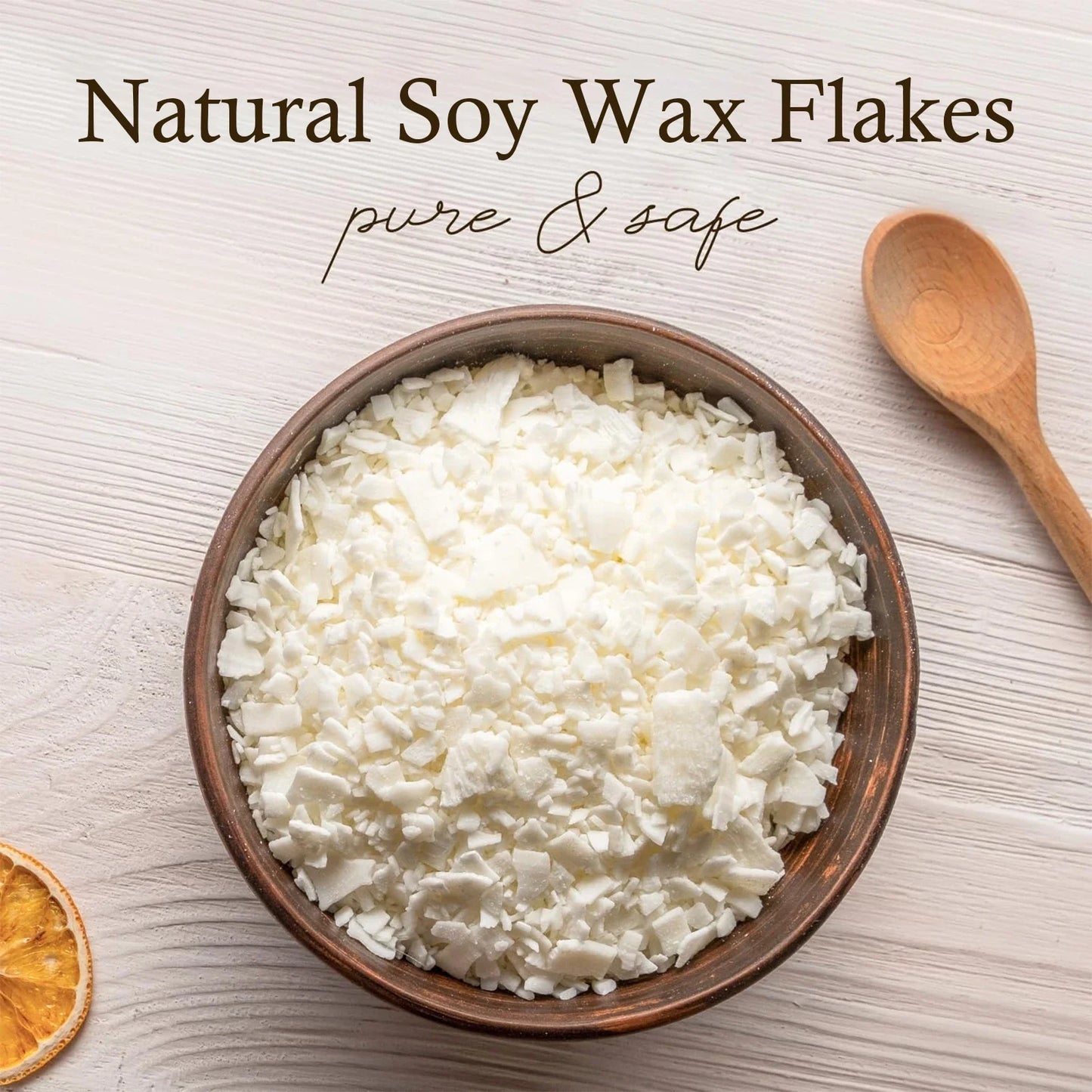 Natural Soy Wax Flakes for Candle Making — Additive-Free DIY Candle Supplies, 100g/200g/453g/1000g (3.5oz/7.1oz/16oz/35.3oz)