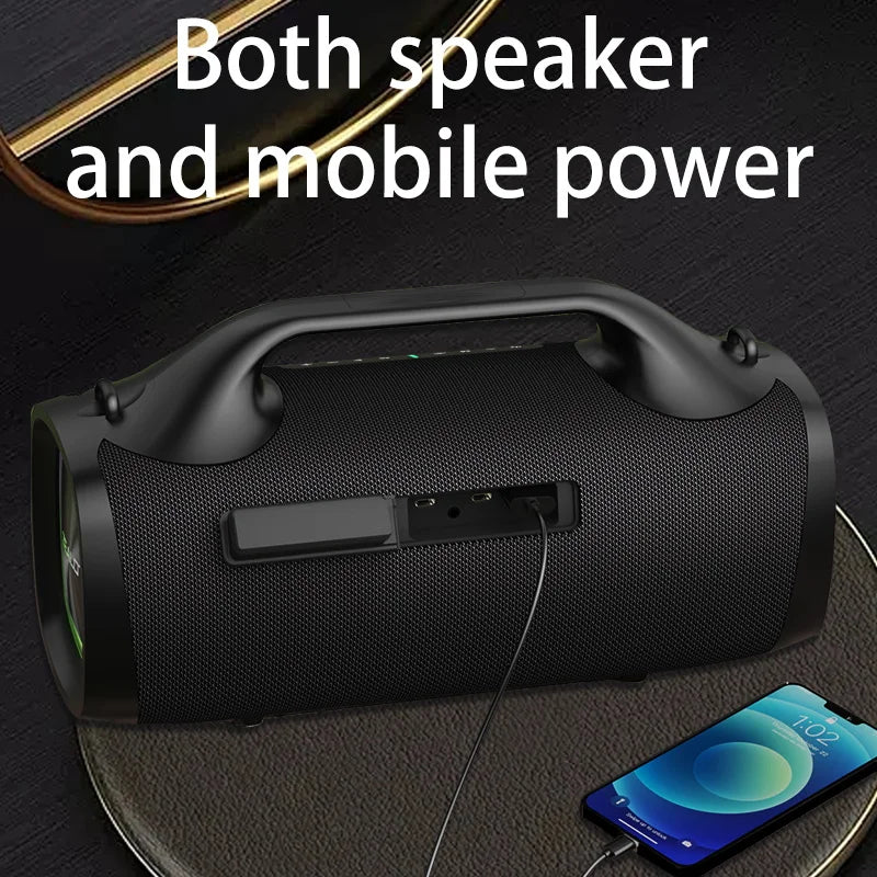 100W Wireless Bluetooth Portable Outdoor Speaker with Subwoofer, 24000mAh Fast-Charging, Dual Pairing, HiFi Bass, Waterproof