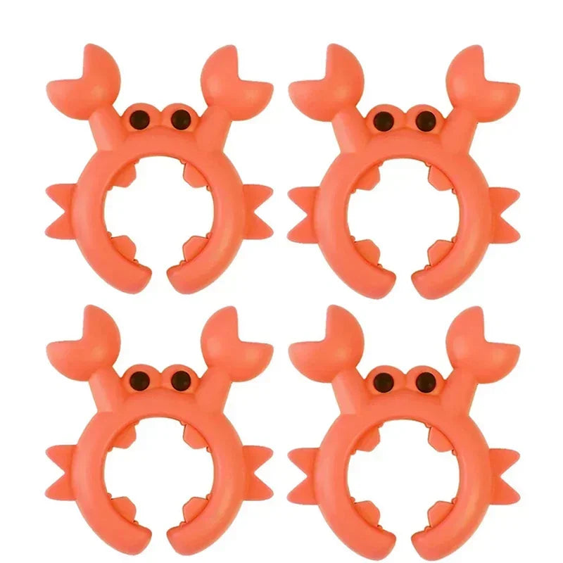 Silicone Crab Spatula Holder Pot Clip — Heat-Resistant Spoon Rest & Overflow Guard (1/2/4/6-Pack)