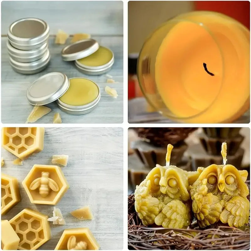 Natural Yellow Beeswax Sticks for Candle Making, Furniture Polishing & DIY Crafts - 5/10/15 Pack