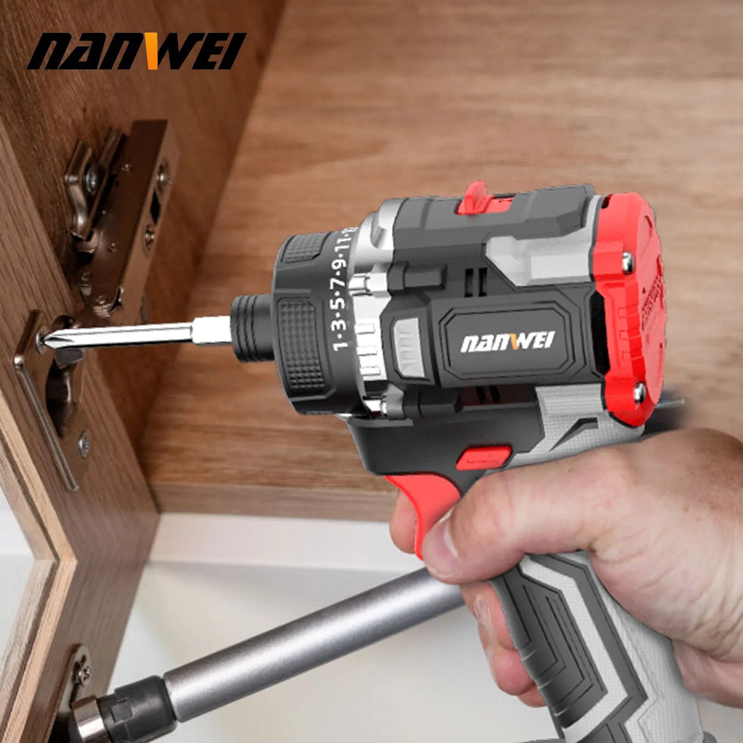 16.8V Lithium‑Ion Brushless Cordless Drill Driver - 2-Speed Handheld Screwdriver