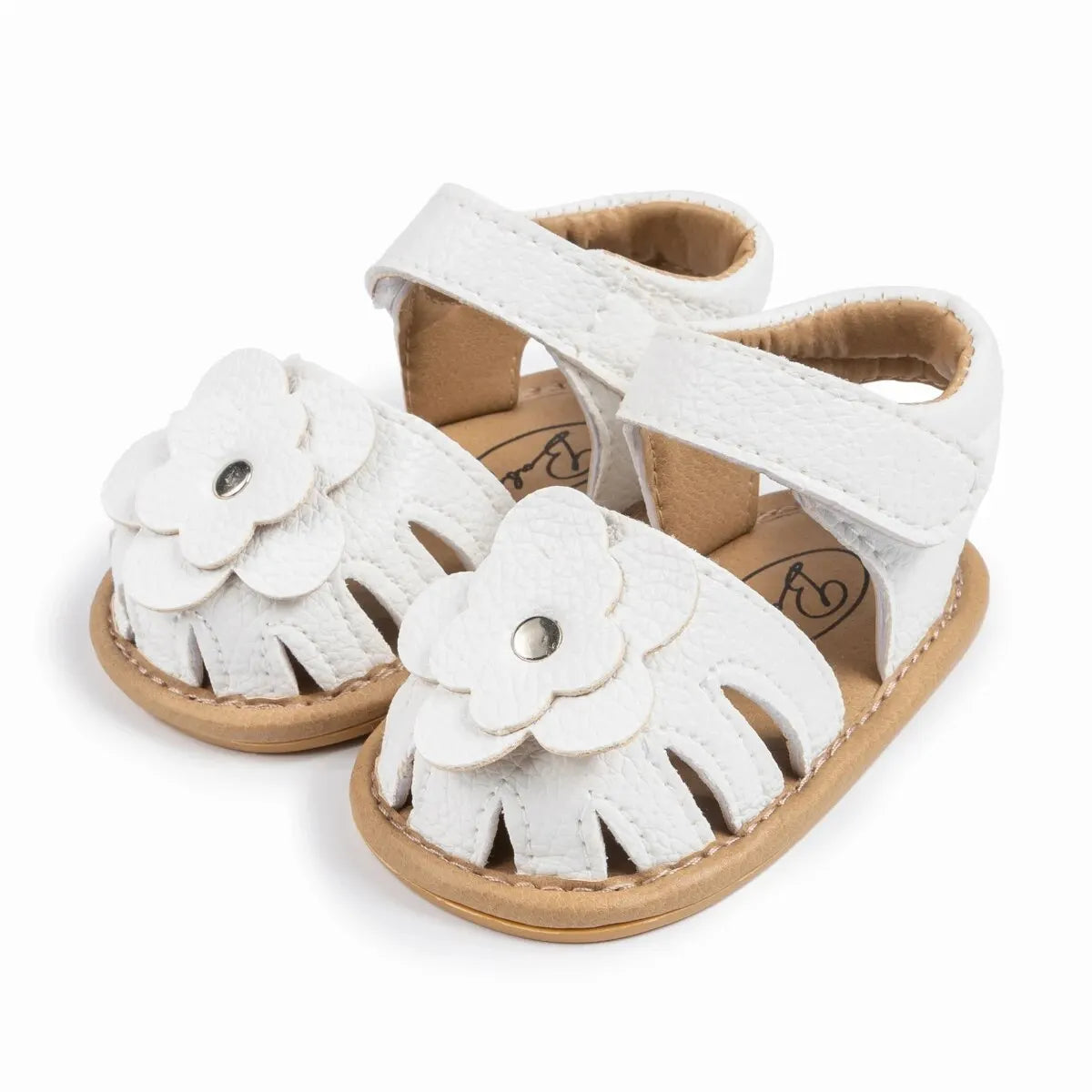 Infant Baby Girls Flower Non-Slip Soft Sole Sandals — Princess Dress Flats for Newborn