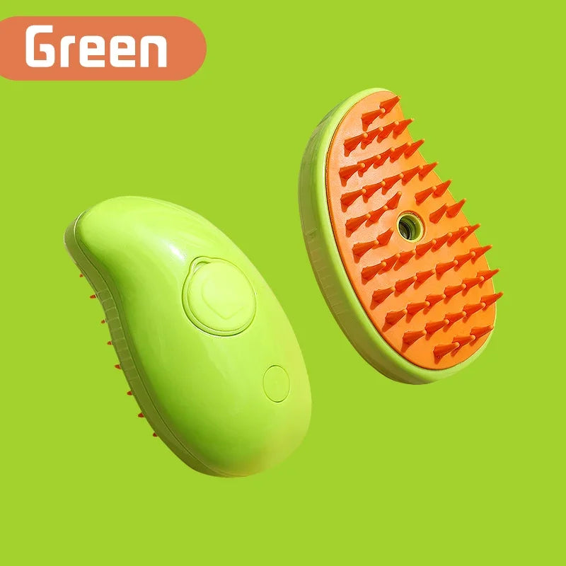 3-in-1 Pet Steam Spray Grooming Brush for Cats & Dogs USB Rechargeable Massage Hair Removal Comb