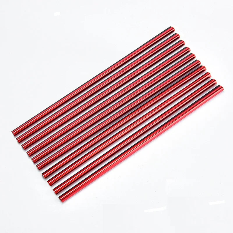 Universal 7.9 in (20 cm) U-Shaped Car Air Vent Trim Strips PVC Decorative Moulding 10-Pack