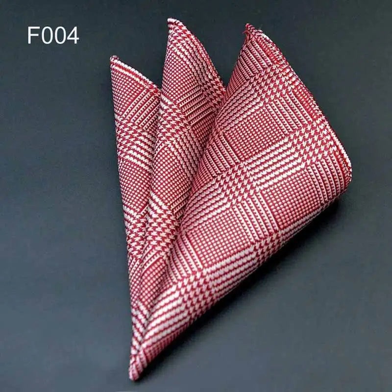 Men's Pocket Square 41 Colors - Plaid Dot Paisley Polyester Handkerchief 25 x 25 cm (9.8 x 9.8 in)