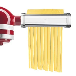 Pasta Roller & Cutter Attachment for Stand Mixers, Stainless Steel Sheet Roller with Spaghetti & Fettuccine Cutters, 8-Setting (0.4–2 mm / 0.016–0.08 in)