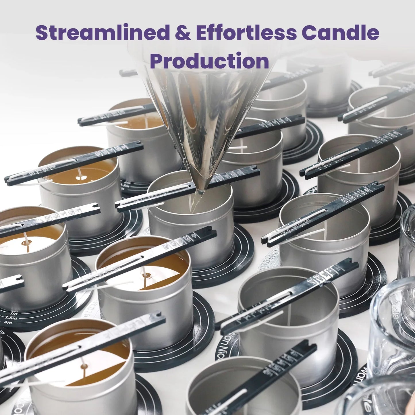 Magnetic Candle Wick Centering Tool – Quick Magnetic Wick Holder for Candle Making