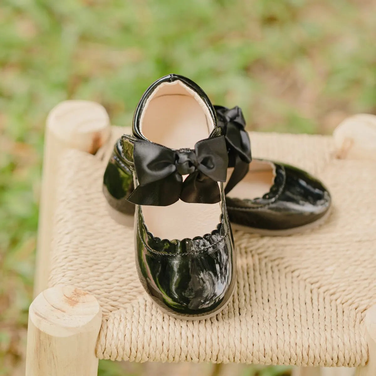 Baby Girl Mary Jane Shoes – Leather Bow Ballet Flats, Non-Slip Rubber Sole, Infant 0-12 Months