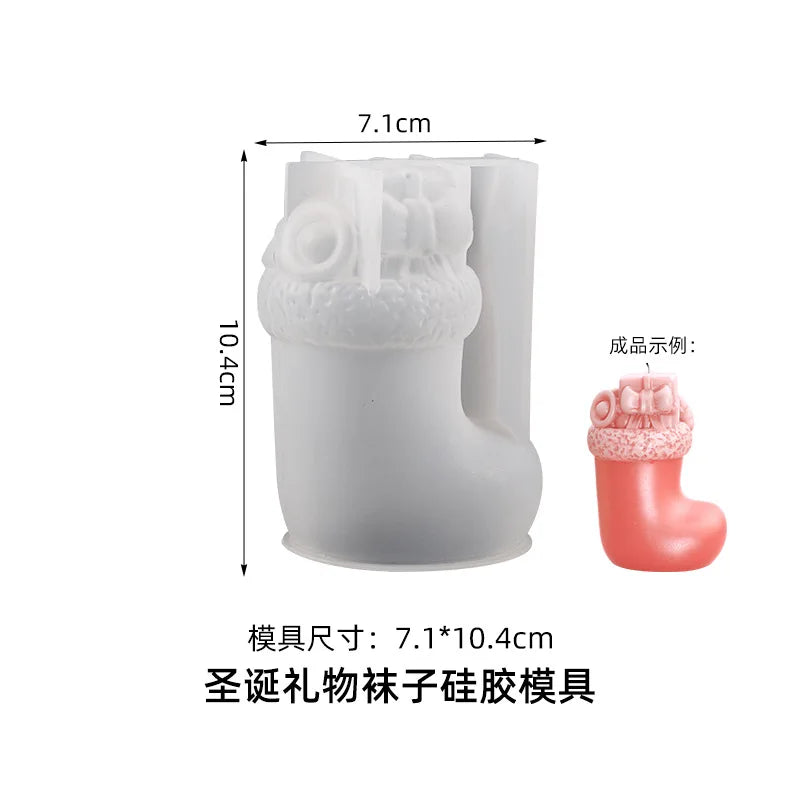 3D Christmas Tree Silicone Mold for Candle Making, Soap, Resin & Baking DIY Holiday Craft Kit