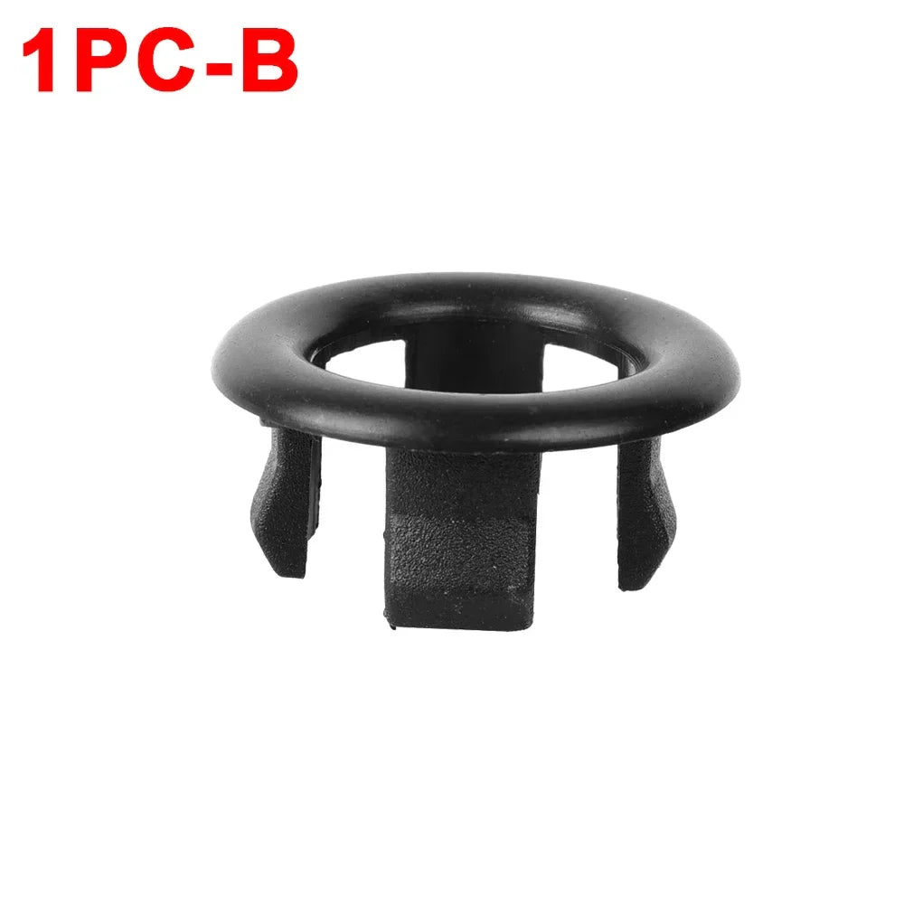 Sink Overflow Ring Cover 1/2/4-Pack Plastic Basin Overflow Hole Trim for Bathroom and Kitchen - Fits 22-24mm & 47-48mm Apertures