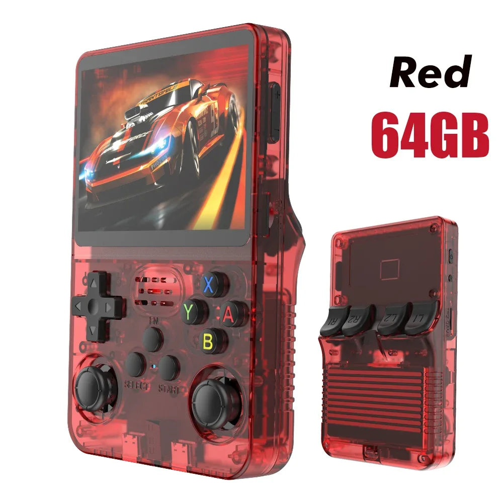 128GB Open-Source Linux Handheld Game Console 3.5-inch IPS Screen Orange - Portable Retro Pocket Player
