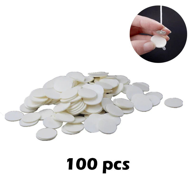 Pure Cotton Candle Wicks 100-Pack with Metal Wick Brackets & Silicone Punch Awl DIY Candle Making Kit