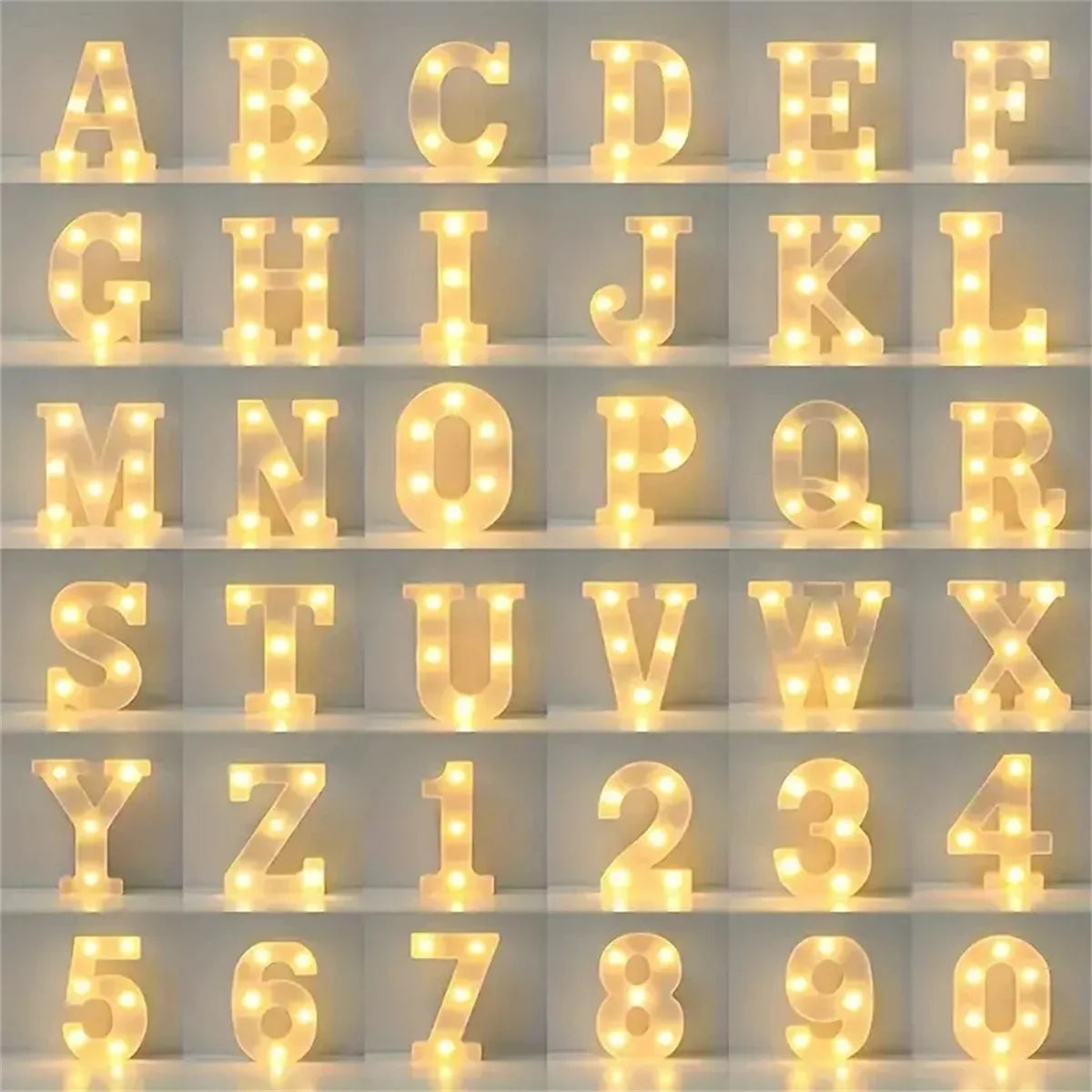 16cm (6.3 in) LED Marquee Letter & Number Light - Battery-Operated Night Lamp for Home, Wedding, Bar & Party Decor