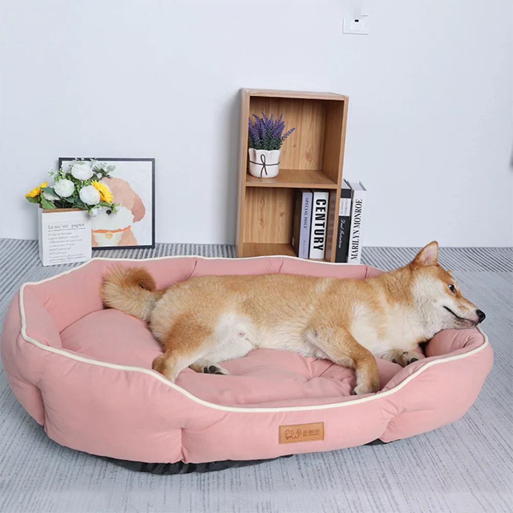 Large Pet Sofa Bed Plush Corduroy Couch for Dogs & Cats Winter Warm Sleeping Mat Cushion