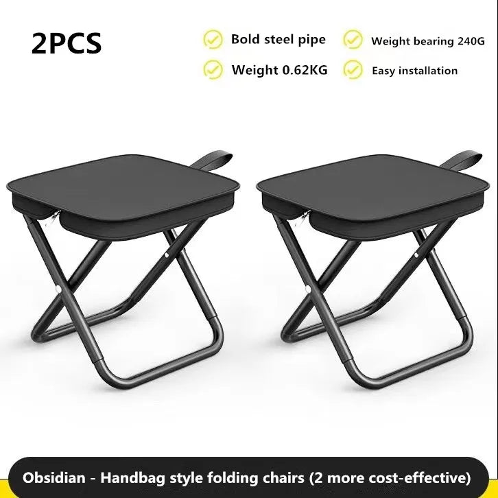Portable Ultralight Folding Camping Stool, Compact Travel & Fishing Seat for Picnic and Beach
