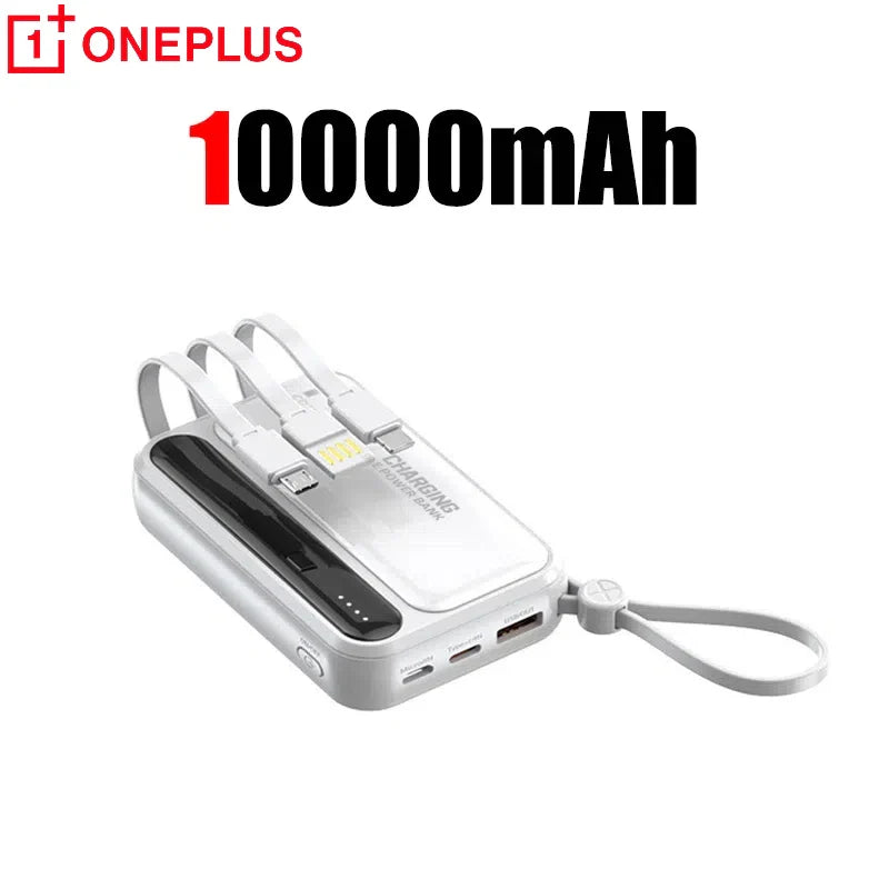 4-in-1 50000mAh Portable Power Bank with Built-in Cables & LED Digital Display — Universal Charger for Smartphones & Tablets