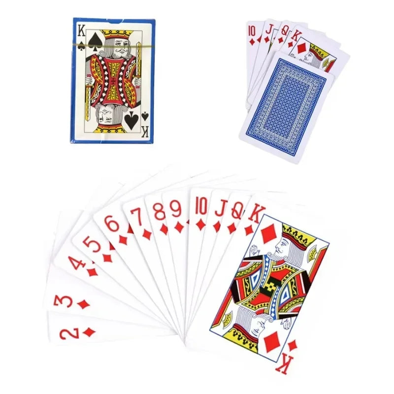 54-Card Standard Poker Deck — 1–100 Pack, 5.7 x 8.7 cm (2.24 x 3.43 in) Playing Cards for Parties & Board Games