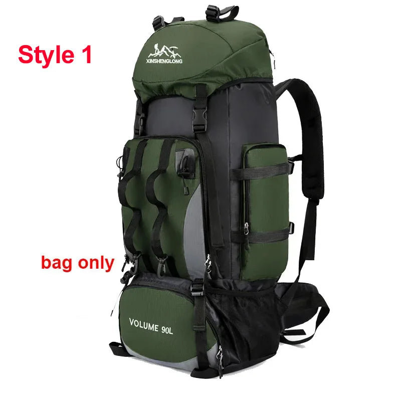 90L Waterproof Hiking & Camping Backpack — Large Capacity Trekking Rucksack for Travel (Unisex)