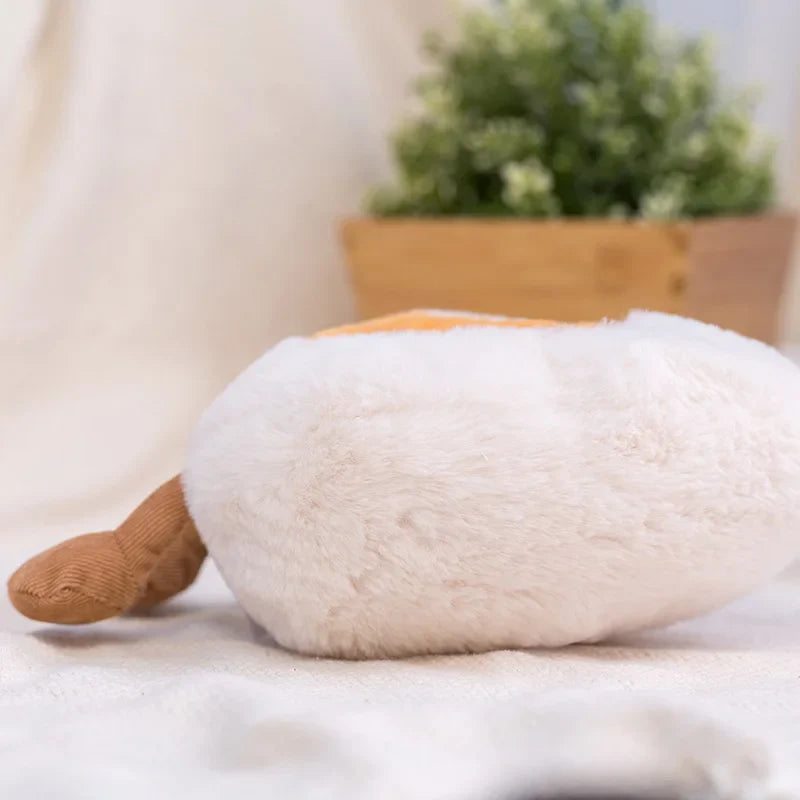 Cartoon Egg and Toast Plush Pillow Breakfast Stuffed Doll Cute Food Plush Gift