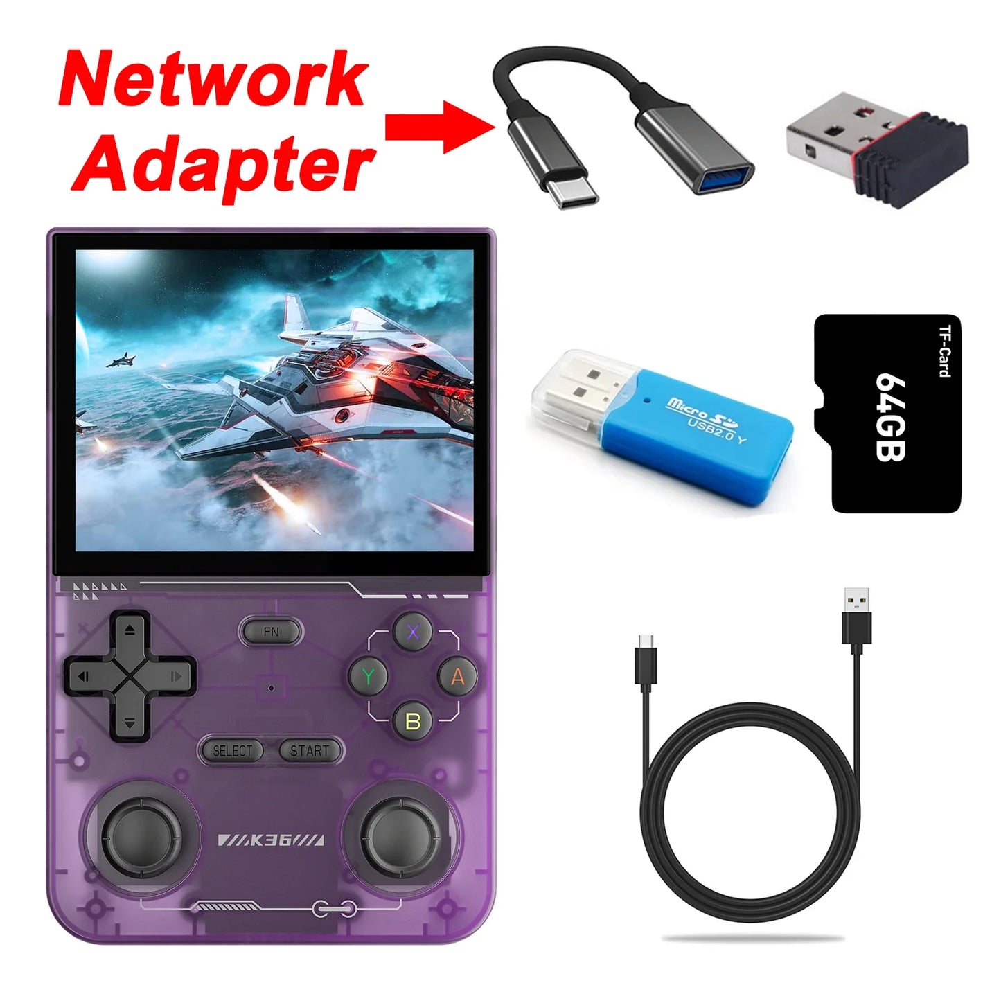 Open-Source Retro Handheld Game Console — 3.5-inch (8.9 cm) IPS, 16,000+ Games Emulator (PS1 PSP N64 Dreamcast)