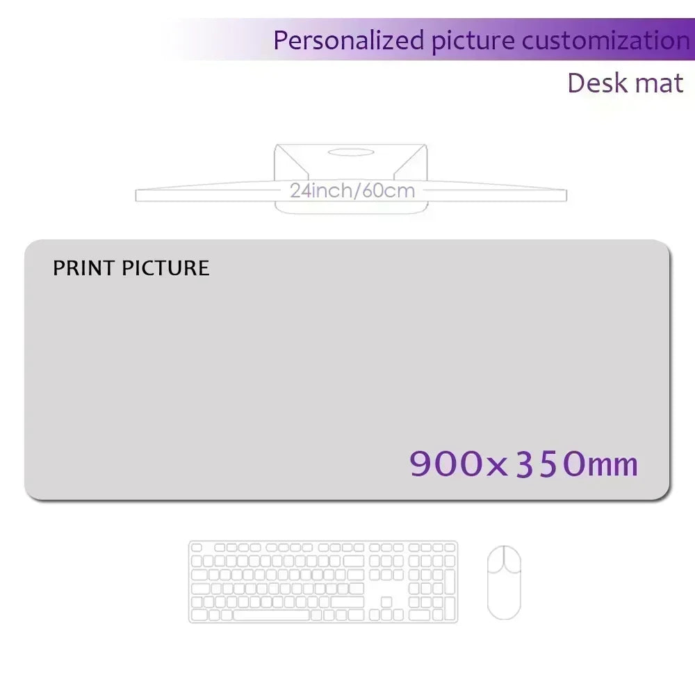 Custom Gaming Desk Mat – Personalized HD Mouse Pad Playmat, Multiple Sizes up to 1000x500mm (39.4x19.7 in) Non-Slip Rubber