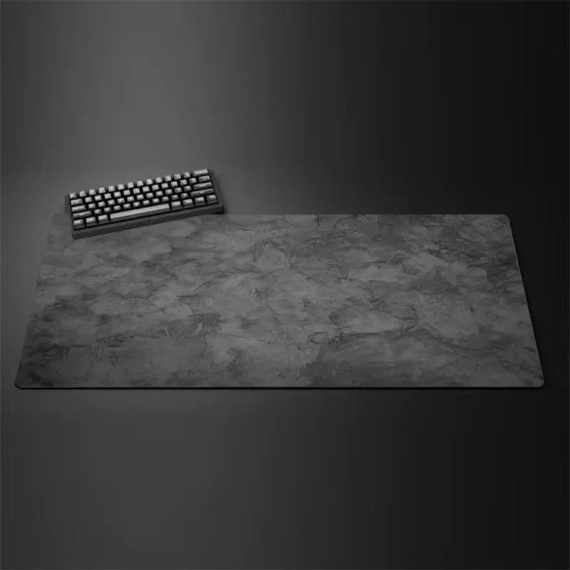 Gray Extended Mouse Pad – Stitched Edge XXL / Large Desk Mat, Non-Slip Rubber Gaming & Office Mousepad