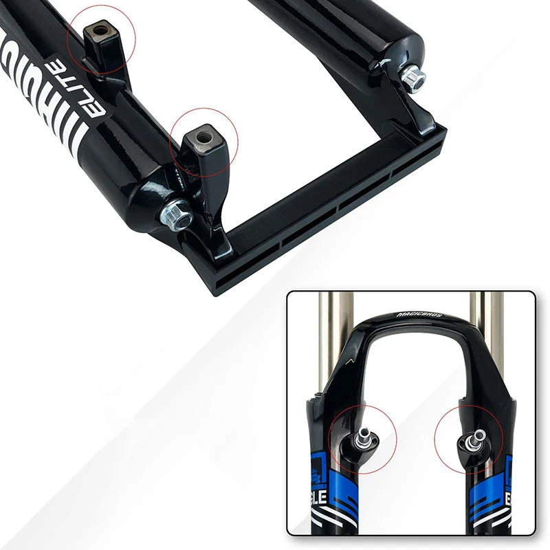 26-Inch MTB Suspension Fork — 110mm (4.3in) Travel, Disc & V-Brake Compatible, 9×100mm QR, 250mm (9.84in) Steerer
