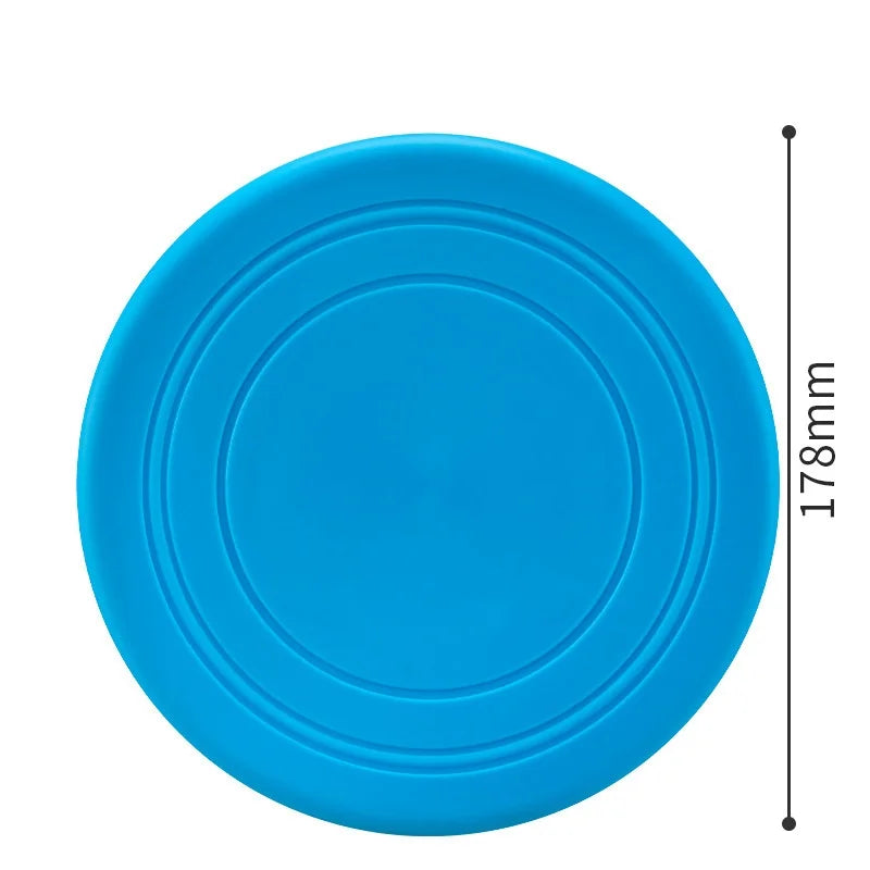 7-Color Silicone Flying Saucer Pet Toy - Chew-Resistant Flying Disc for Dogs & Cats, Interactive Puppy Training & Fetch