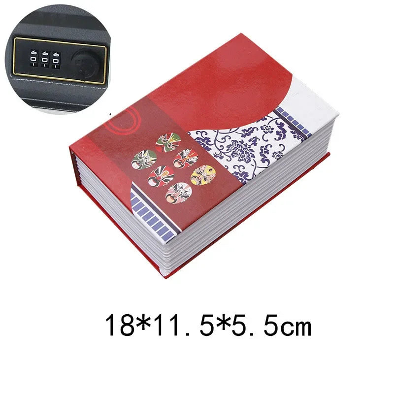 Hidden Book Safe with Key Lock — Metal Book-Shaped Home Safe (8.66 x 5.98 x 1.77 in / 220 x 152 x 45 mm)