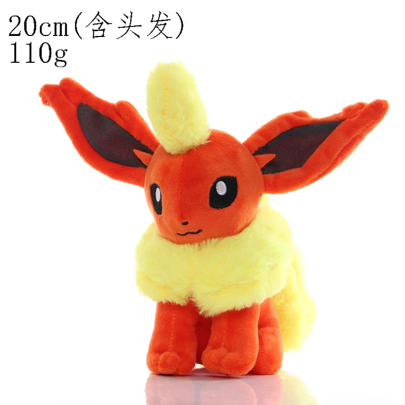 Pikachu & Friends 8 in (20 cm) Plush Stuffed Animal — Pikachu Charmander Squirtle Bulbasaur Eevee Scorbunny Gengar Snorlax Christmas Gift
