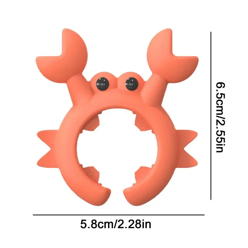 Crab Silicone Utensil Rest Clip-On Spoon, Spatula & Ladle Holder 2.6 x 2.3 in (6.6 x 5.8 cm)