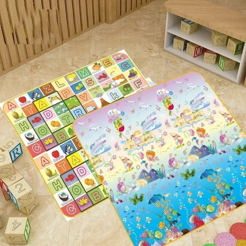 Baby Play Mat Foam Crawling Activity Gym Rug – Non-Toxic EPE, Double-Sided, Foldable (Available in 5 Sizes)