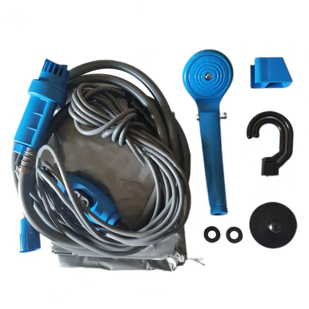 Portable Camping Shower Pump 12V-24V DC Brushless Motor Adjustable Flow 0–8 L/min Outdoor Shower Kit