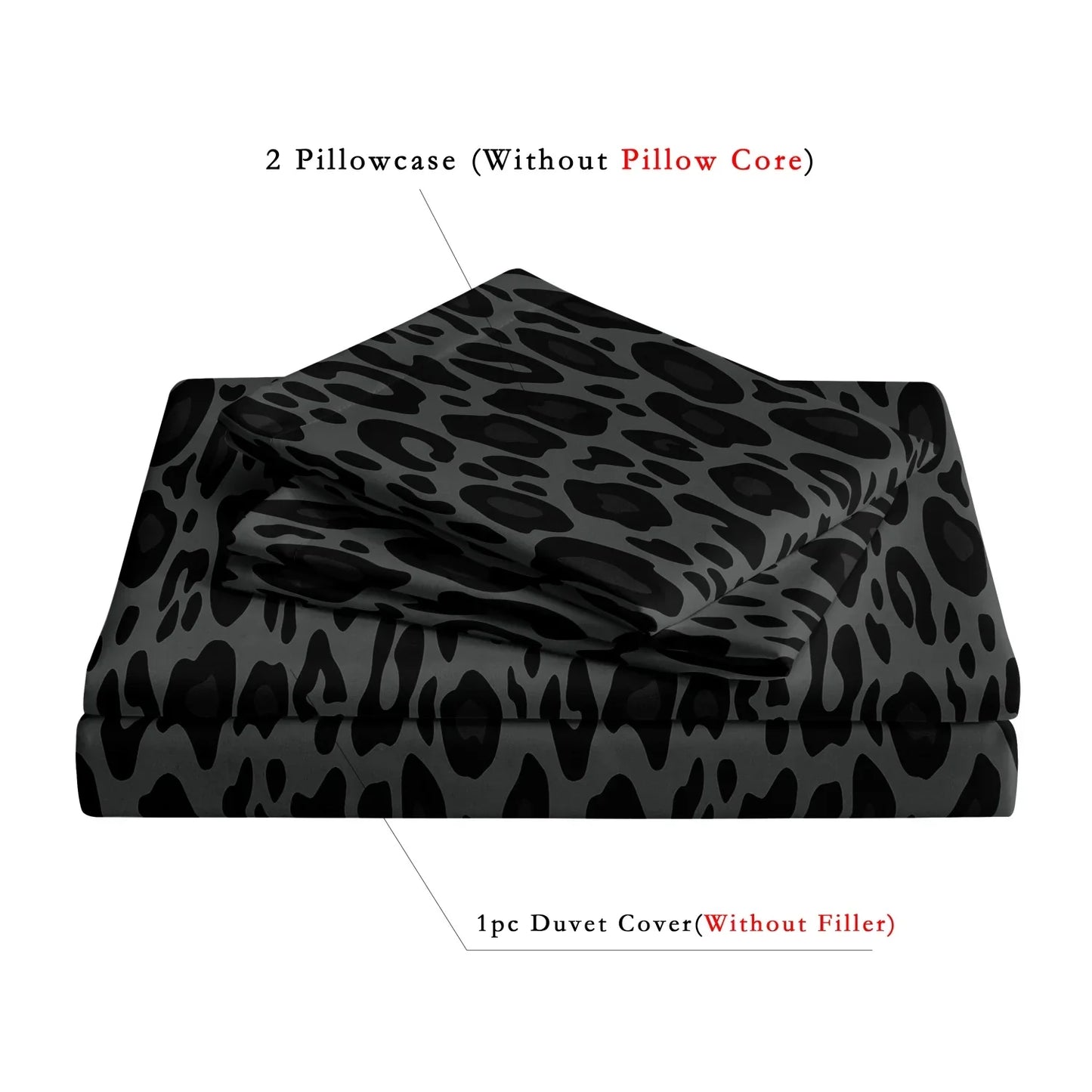 3-Piece Printed Polyester Bedding Set – 200TC Duvet Cover with Pillowcases (Twin to Super King)