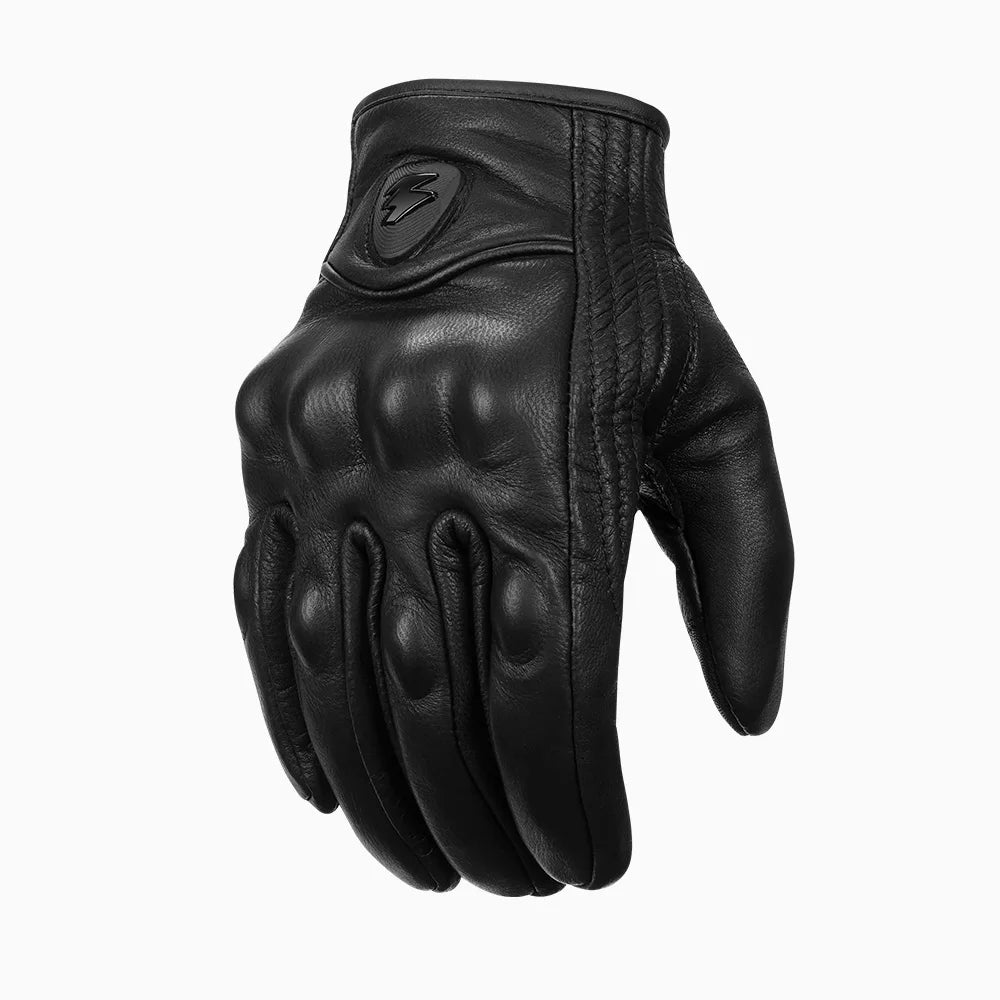 Goatskin Leather Motorcycle Gloves for Men & Women - Full-Finger Moto Gloves for Motorcycles & Electric Bikes (S-XXXL)
