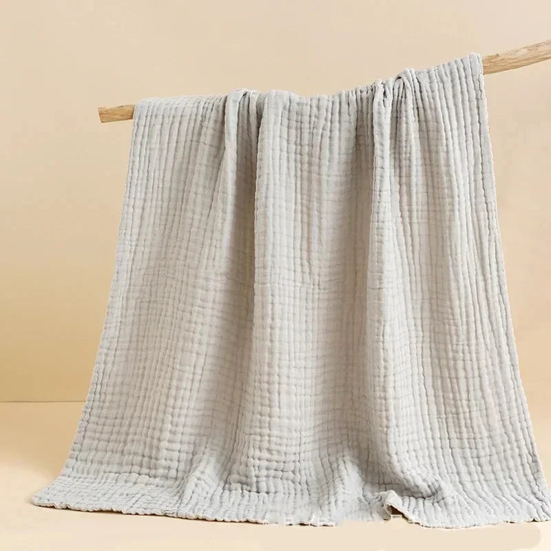 6-Layer Cotton Muslin Baby Swaddle Blanket 105 x 105 cm (41.3 x 41.3 in) - Gauze Bath Towel & Newborn Receiving Blanket