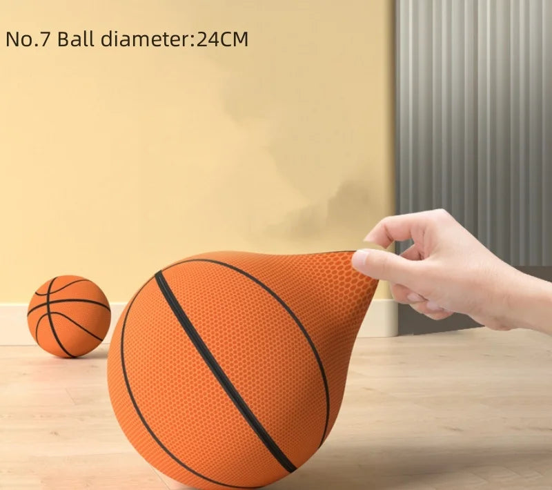 Indoor Silent Foam Basketball – Soft High-Elastic No-Noise Sports Ball for Quiet Indoor Play