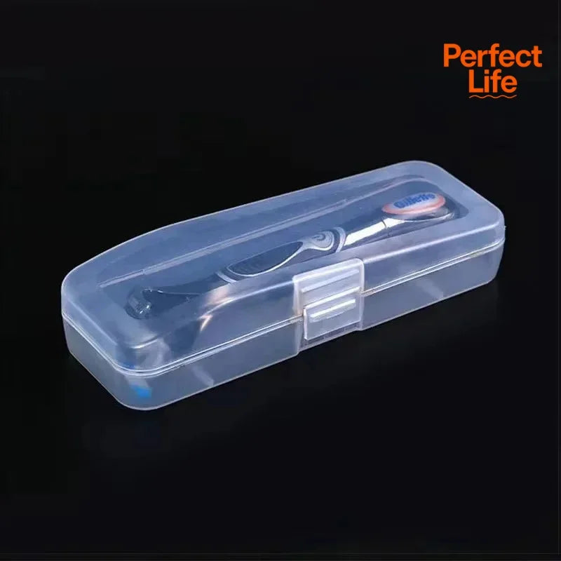 Portable Transparent Razor Case – Travel Shaver Storage & Protective PP Organizer