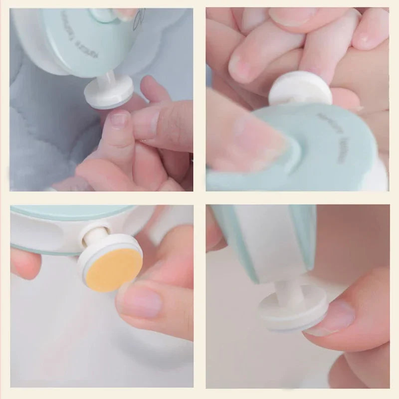 Electric Baby Nail Trimmer Kit for Newborns & Infants, Nail Clipper and Polisher Manicure Set