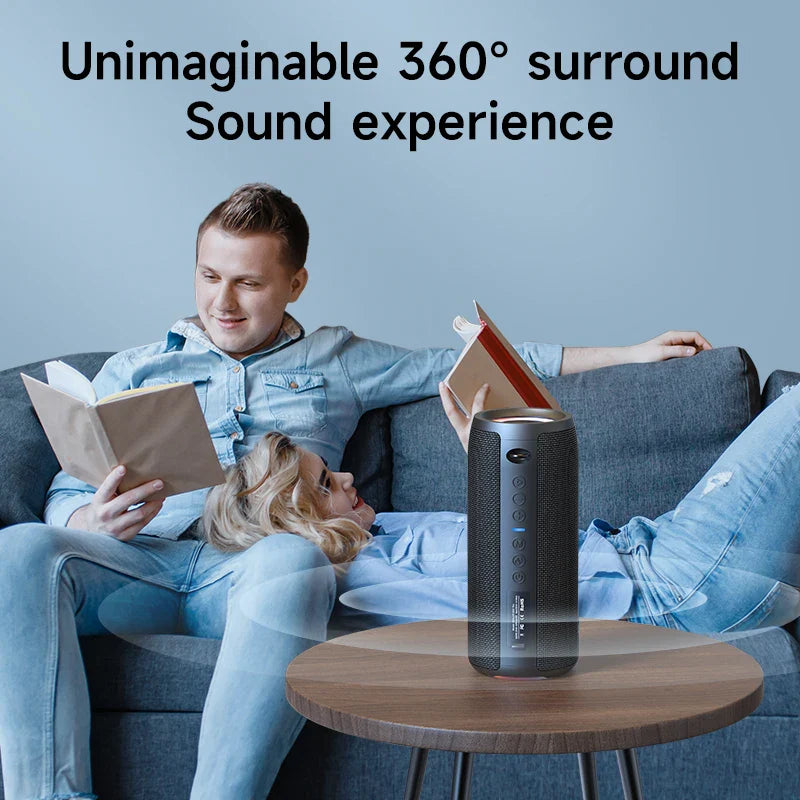 40W Portable Bluetooth Speaker – 3D Stereo Deep Bass, IPX5 Waterproof, TWS Wireless Boom Box