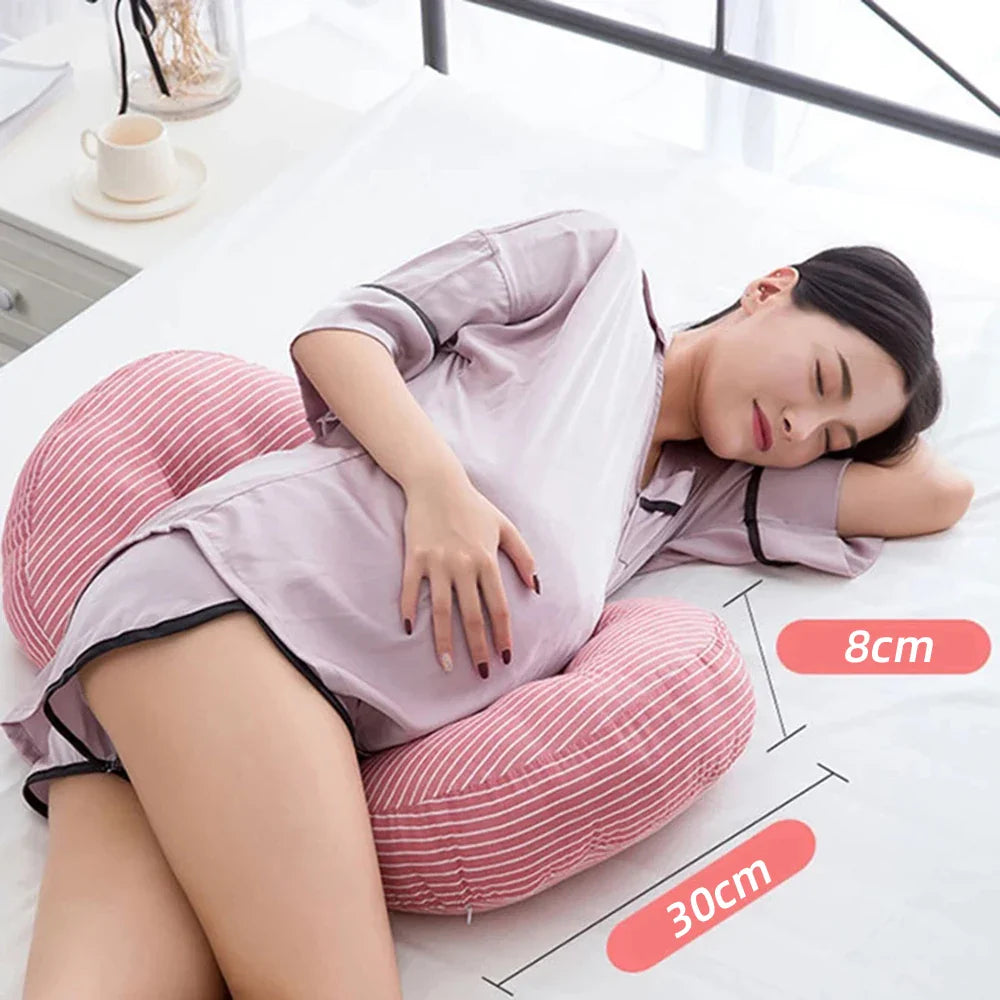 U-Shaped Maternity Body Pillow – Side Sleeper Pregnancy Support with Removable Cotton Cover (60 x 30 x 8 cm | 23.6 x 11.8 x 3.1 in)