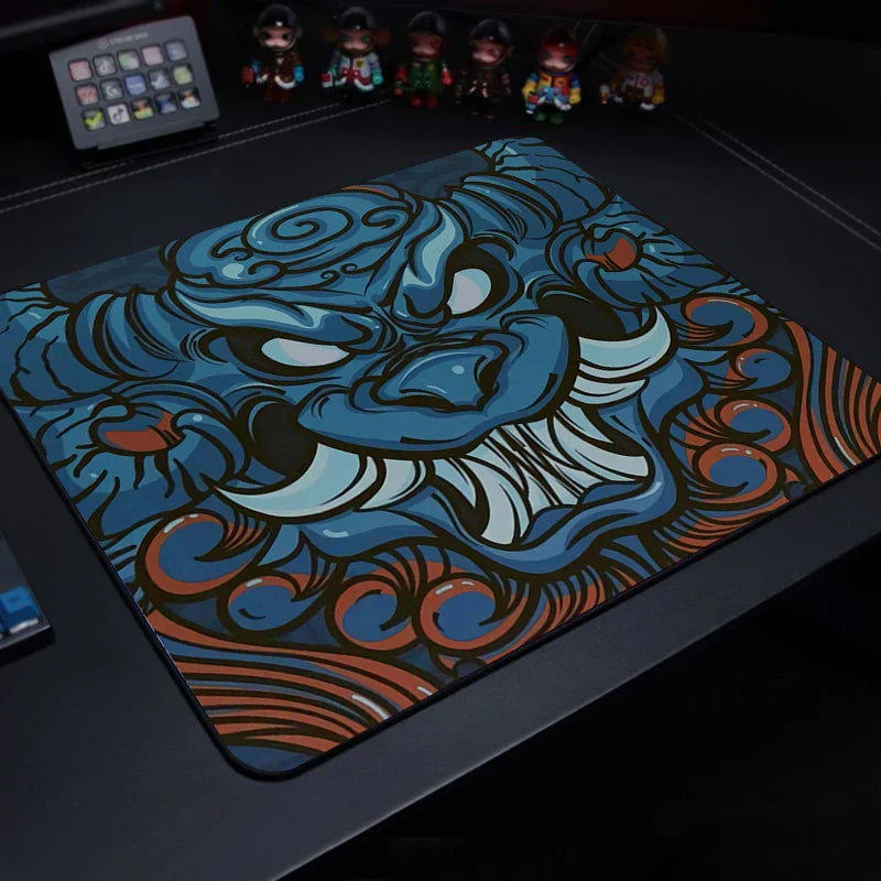 Cute Tiger Small Gaming Mouse Pad with Wrist Rest — Anti-Slip Rubber Desk Mat for Laptops & Keyboards