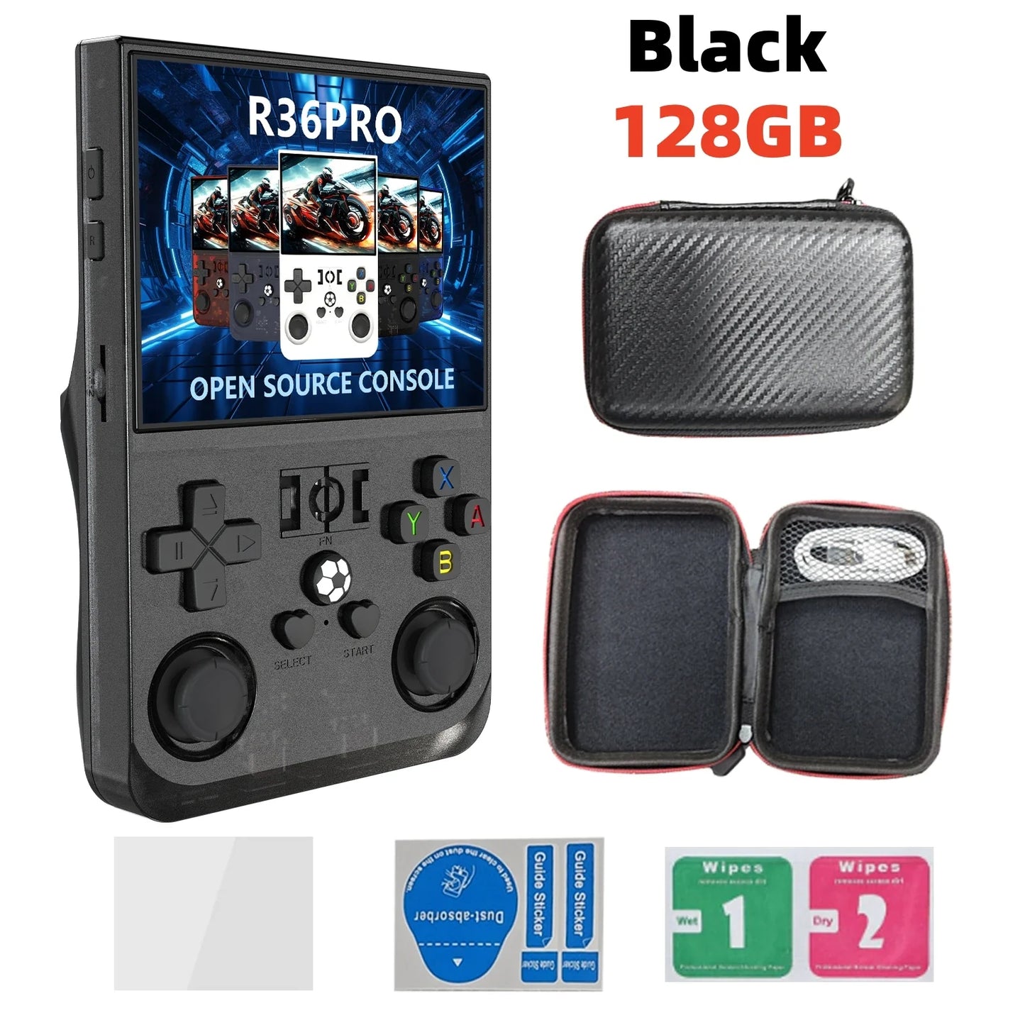 Open-Source Retro Handheld Game Console 3.5-inch (8.9 cm) IPS Screen Portable Pocket Player 128GB Storage 22,000 Games