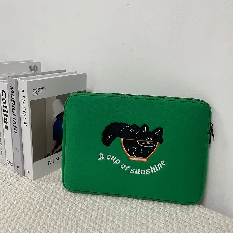 Cute Animal Print Shockproof Laptop Sleeve 13–16 inch (33–40.6 cm) Zipper Pouch for 13/13.3/14/15/15.6/16