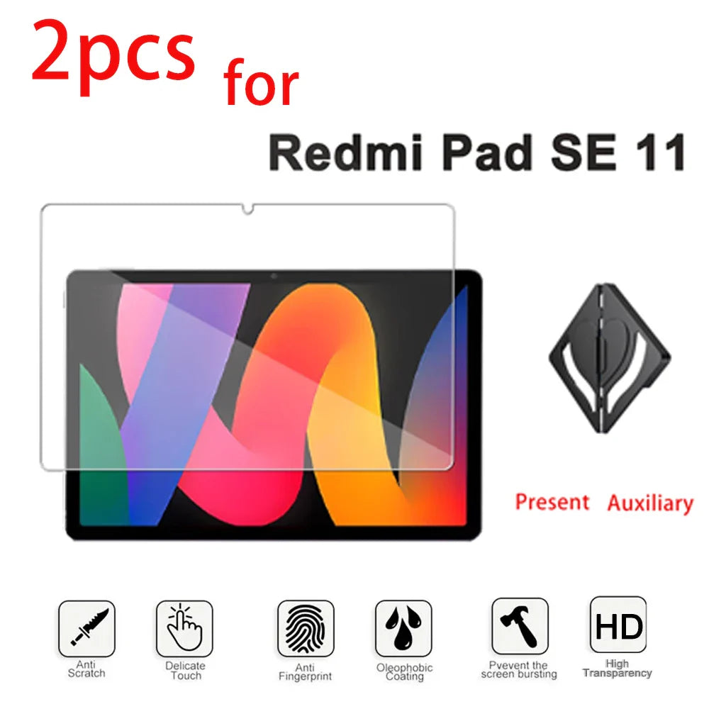 2-Pack 11-Inch (28 cm) Tempered Glass Screen Protector for Tablet HD Anti-Scratch Clear Film