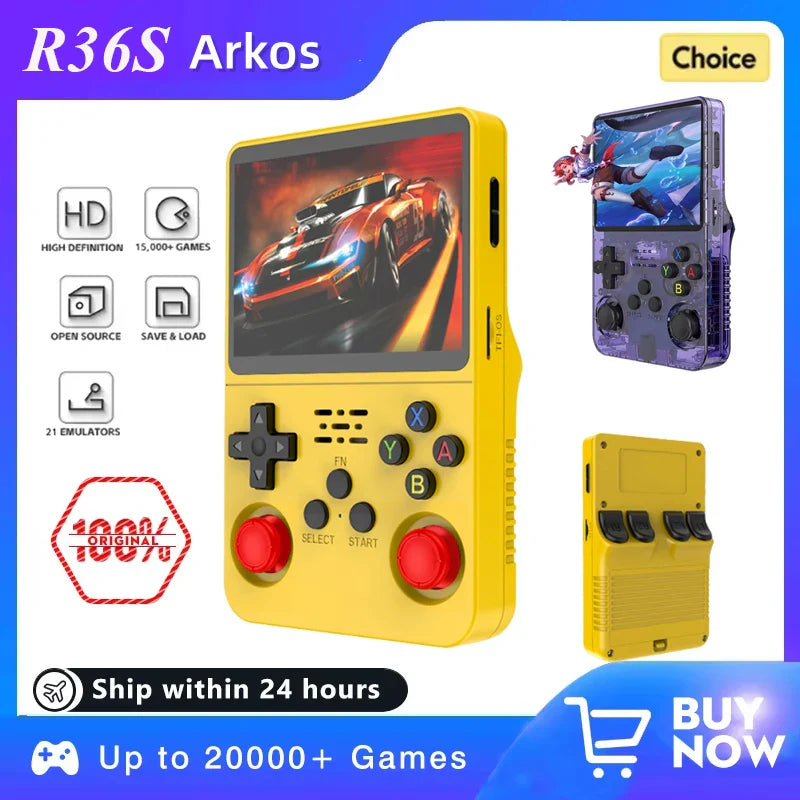 Retro Handheld Game Console 3.5-inch (8.9 cm) IPS Screen Portable Pocket Gaming Player 64GB/128GB Preloaded 15,000+ Games
