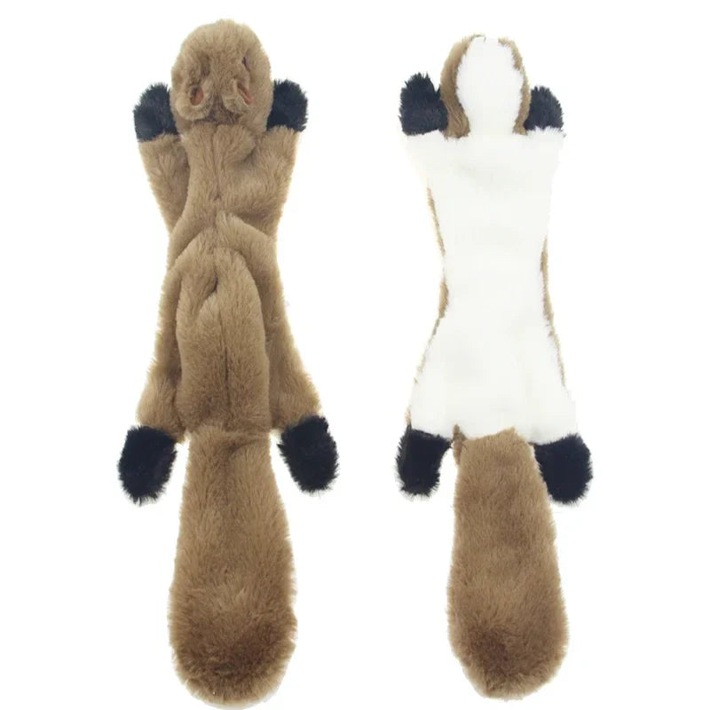 45cm (17.7in) Lifelike Plush Squeaky Dog Toy — No Stuffing Durable Crinkle Chew Toy with Built-In Squeakers