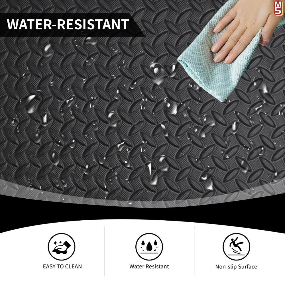EVA Foam Interlocking Puzzle Exercise Mat Non-Slip Acupressure Massage Floor Tiles for Home Gym Playroom Garage