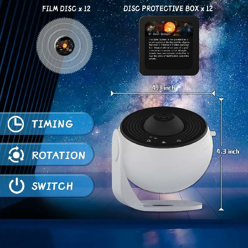 LED Galaxy Starry Sky Projector Night Light 360° Rotating Planetarium Lamp for Kids Room & Bedroom